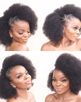 black afro kinky bulk human hair