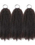 machine made natural black kinky curly hair crochet hair