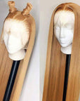 5x5 human hair lace wigs honey blonde tone