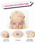 QVR Straight 613 Blonde Lace Part Wig Body Wave Wigs 13x4 Lace Frontal Human Hair Wigs