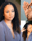 qvr brown highlight small kinky curly 1b and 30 crochet human hair extensions machine made