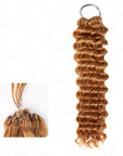 deep wave textured honey blonde 1 pack crochet braids human hair extensions