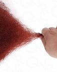 reddish brown afro kinky bulk human hair for braiding