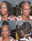 micro twist salt pepper afro kinky human hair