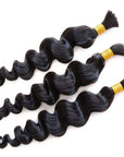 3 bundles loose wave human hair bulk braiding hair