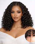 QVR Knotless Boho Braid 5X5 Lace Closure Wig with Braided Top Wear To Go Virgin Human Hair Wigs