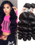 qvr brazilian remy human hair bundles loose wave hair weave