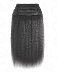 QVR clip in human hair extensions with full texture