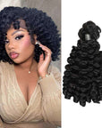 qvr black boucy curly afro bulk braiding hair
