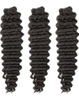 3 pack deep wave curly glossy crochet hair extensions