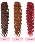 3 color packs 4 and 30 and 350 water wave crochet braids human hair extensions