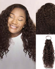 QVR Water Wave Dark Brown Crochet Braids Human Hair Extensions