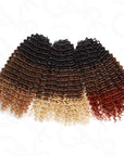 3 variations of qvr black roots ombred crochet braids extensions