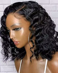 fluffy short bob wigs with soft curls, natural black bob wigs for African American women