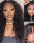 kinky curly wear and go wig with soft natural volume