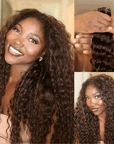 dark brown water wave crochet braiding hair for black women