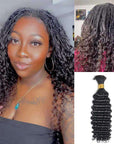 same hairstyle as the celebrity, qvr deep wave bulk hair extensions