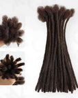 dark brown colored human hair dreadlock extensions