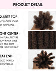 product details of dark brown human hair dreadlock extensions