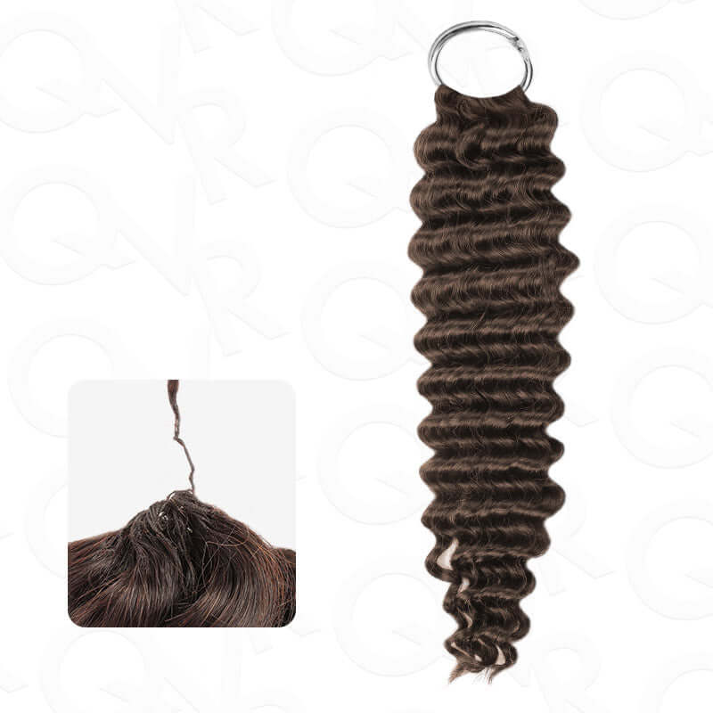 QVR Dark Brown Deep Wave Human Hair Crochet Hair for Braids – QVR Hair