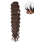dark brown water wave hair crochet