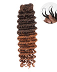 stunning human hair colored deep brown and auburn brown crochet hair extensions