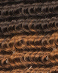 Deep wave crochet human hair extensions in color