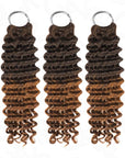 Deep wave crochet hair extensions in color