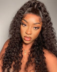 glueless 5x5 hd lace wigs human hair deep wave for flawless blend
