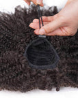 New User Only| Drawstring Ponytail Extension Afro Kinky Curly Human Hair Ponytail Hairstyle