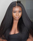 qvr human hair lace wigs kinky straight texture