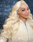 honey blonde body wave human hair lace wigs 30 inch 180% density