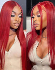 qvr remy hair red color straight human hair bundles