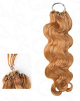 body wave textured honey blonde color crochet human hair extensions