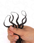 FIXED PRICE|QVR Brown Highlight Miracle Knots X Half Wig Hack Seamless Miracle Braids Human Hair Crochet Weave Hair Extension