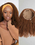 glueless human hair half wig 3 in 1