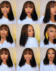 QVR Affordable Afro Kinky Bulk Human Hair Auburn Color For Braiding DreadLock