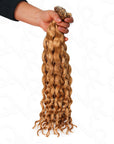 qvr water wave machine made crochet hair extensions honey blonde human hair extensions