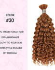 100 human hair bulk hair for braiding