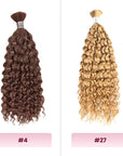 two color water wave bulk hair extensions for boho braiding