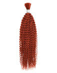 1 bundle orange kinky curly textured human bulk hair