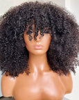 glueless wigs, afro curly texture, easy wear for on-the-go beauty.