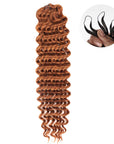 kinky curly textured aburn brown color croche braiding hair extensions