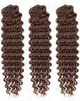 3 packs dark brown crochet braiding hair human hair extensions