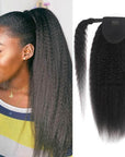 qvr natural kinky straight human hair ponytail extensions