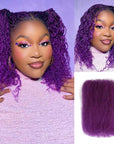 qvr new purple afro kinky bulk hair