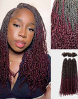 ombre natural black and 99j red hair packs