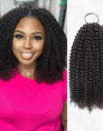 qvr natural black afro kinky curly crochet hair extensions