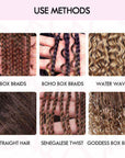 style with our water wave bulk braiding hair extensions with different methds