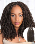 brown color kinky twist braiding hair